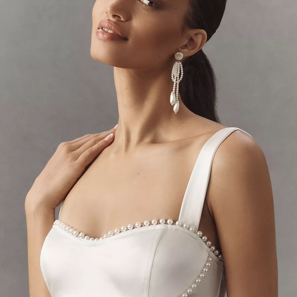 BHLDN Elegant White Wedding Dress